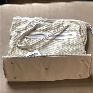 Straw Weave Travel Bag w/ Inner Pouch